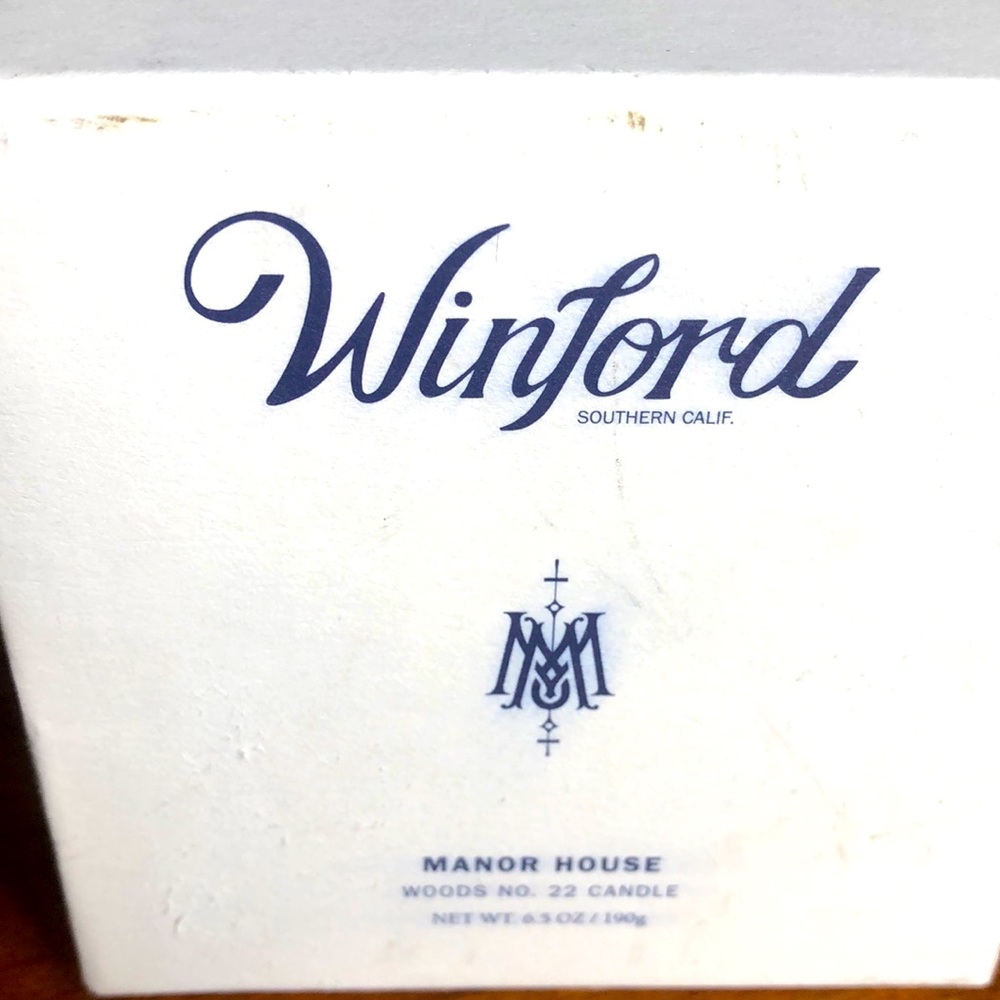 WINFORD MANOR HOUSE WOODS # 22 COTTON WICK CANDLE